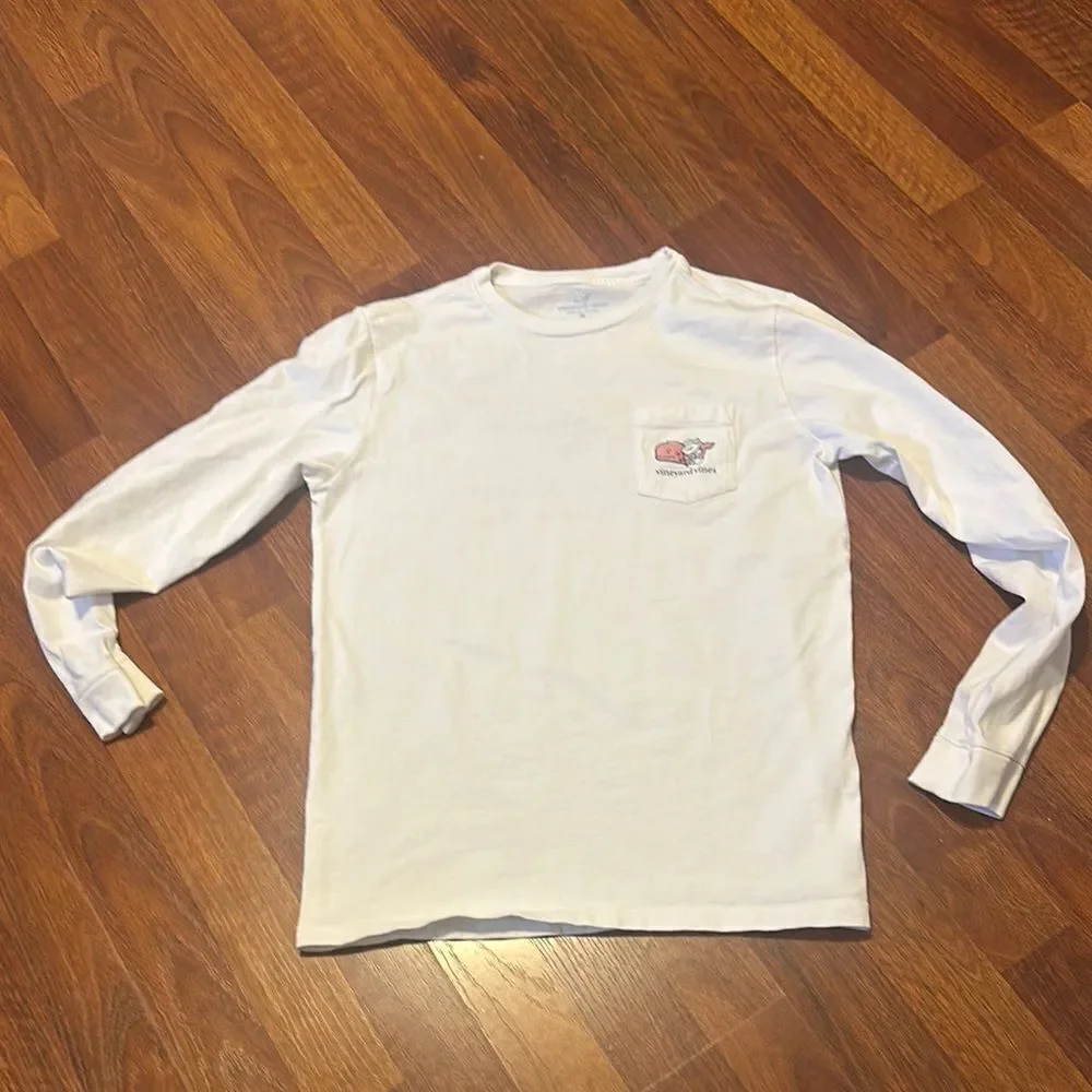 VINEYARD VINES Valentines Day White Long Sleeve Shirt MEDIUM 12 14 YOUTH